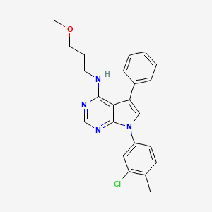 7-(3-chloro-4-methylphenyl)-N-(3-methoxypropyl)-5-phenyl-7H-pyrrolo[2,3-d]pyrimidin-4-amine