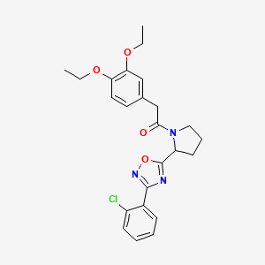 3-(2-Chlorophenyl)-5-{1-[(3,4-diethoxyphenyl)acetyl]pyrrolidin-2-yl}-1,2,4-oxadiazole
