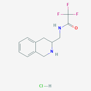 molecular formula C12H14ClF3N2O B2740468 2,2,2-三氟-N-[(1,2,3,4-四氢异喹啉-3-基)甲基]乙酰胺盐酸盐 CAS No. 2094851-04-2