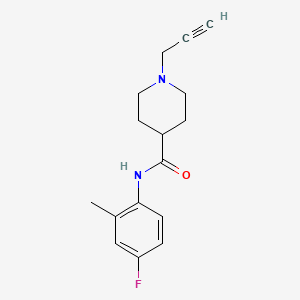 molecular formula C16H19FN2O B2740471 N-(4-氟-2-甲基苯基)-1-丙-2-炔基哌啶-4-甲酰胺 CAS No. 1427913-31-2