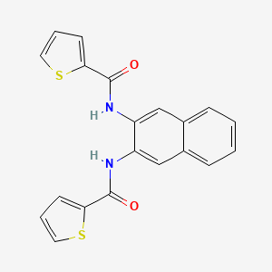 molecular formula C20H14N2O2S2 B2740474 N-[3-(thiophene-2-carbonylamino)naphthalen-2-yl]thiophene-2-carboxamide CAS No. 313553-36-5