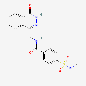 molecular formula C18H18N4O4S B2740477 4-(dimethylsulfamoyl)-N-[(4-oxo-3H-phthalazin-1-yl)methyl]benzamide CAS No. 899952-29-5