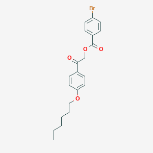 molecular formula C21H23BrO4 B274048 4-Bromo-benzoic acid 2-(4-hexyloxy-phenyl)-2-oxo-ethyl ester 