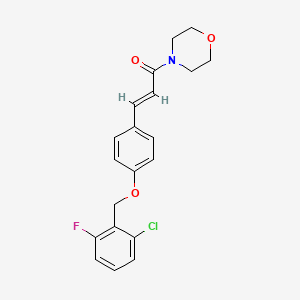 (E)-3-{4-[(2-chloro-6-fluorobenzyl)oxy]phenyl}-1-morpholino-2-propen-1-one