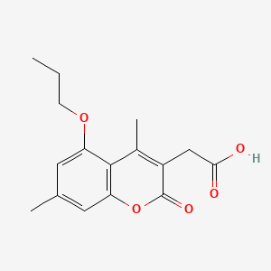 (4,7-dimethyl-2-oxo-5-propoxy-2H-chromen-3-yl)acetic acid