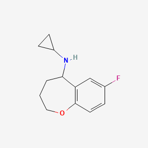 molecular formula C13H16FNO B2740500 N-cyclopropyl-7-fluoro-2,3,4,5-tetrahydro-1-benzoxepin-5-amine CAS No. 1156777-43-3