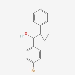 molecular formula C16H15BrO B2740503 (4-Bromophenyl)-(1-phenylcyclopropyl)methanol CAS No. 1282676-70-3