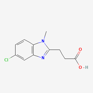 3-(5-chloro-1-methyl-1H-benzo[d]imidazol-2-yl)propanoic acid