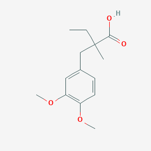 molecular formula C14H20O4 B2740510 2-[(3,4-二甲氧基苯基)甲基]-2-甲基丁酸 CAS No. 1538788-19-0