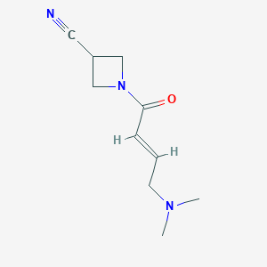 1-[(E)-4-(Dimethylamino)but-2-enoyl]azetidine-3-carbonitrile