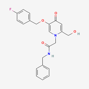 molecular formula C22H21FN2O4 B2740513 N-苯甲基-2-(5-((4-氟苯甲基)氧基)-2-(羟甲基)-4-氧代吡啶-1(4H)-基)乙酰胺 CAS No. 946380-64-9