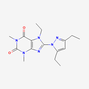 8-(3,5-Diethylpyrazolyl)-7-ethyl-1,3-dimethyl-1,3,7-trihydropurine-2,6-dione