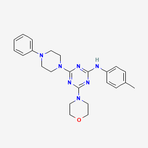 N-(4-methylphenyl)-4-(morpholin-4-yl)-6-(4-phenylpiperazin-1-yl)-1,3,5-triazin-2-amine