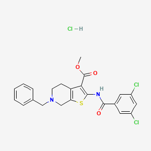 Methyl 6-benzyl-2-(3,5-dichlorobenzamido)-4,5,6,7-tetrahydrothieno[2,3-c]pyridine-3-carboxylate hydrochloride
