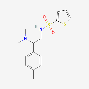 molecular formula C15H20N2O2S2 B2740524 N-(2-(dimethylamino)-2-(p-tolyl)ethyl)thiophene-2-sulfonamide CAS No. 899999-49-6