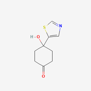 4-Hydroxy-4-(thiazol-5-yl)cyclohexanone