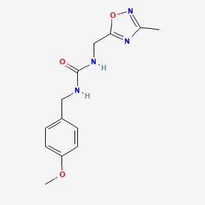 1-(4-Methoxybenzyl)-3-((3-methyl-1,2,4-oxadiazol-5-yl)methyl)urea