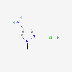molecular formula C4H8ClN3 B2740543 1-methyl-1H-pyrazol-4-amine hydrochloride CAS No. 127107-23-7; 69843-13-6