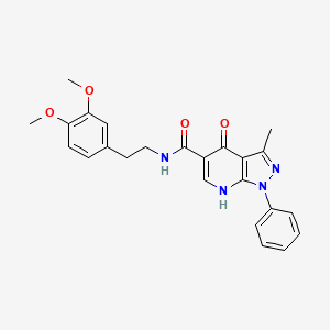 N-(3,4-dimethoxyphenethyl)-3-methyl-4-oxo-1-phenyl-4,7-dihydro-1H-pyrazolo[3,4-b]pyridine-5-carboxamide