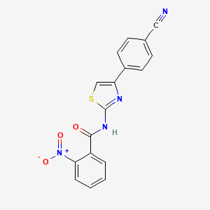 N-[4-(4-cyanophenyl)-1,3-thiazol-2-yl]-2-nitrobenzamide