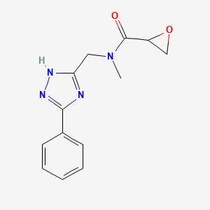 N-Methyl-N-[(3-phenyl-1H-1,2,4-triazol-5-yl)methyl]oxirane-2-carboxamide