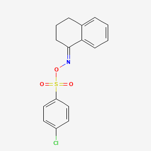 molecular formula C16H14ClNO3S B2740556 (4-氯苯基){[3,4-二氢-1(2H)-萘啶-1-亚胺氧基]氧}二氧化-λ~6~-硫 CAS No. 145609-83-2