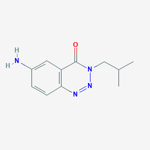 molecular formula C11H14N4O B2740559 6-amino-3-(2-methylpropyl)-1,2,3-benzotriazin-4(3H)-one CAS No. 1573547-26-8