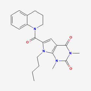 7-butyl-1,3-dimethyl-6-(1,2,3,4-tetrahydroquinoline-1-carbonyl)-1H-pyrrolo[2,3-d]pyrimidine-2,4(3H,7H)-dione