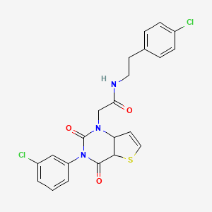 2-[3-(3-chlorophenyl)-2,4-dioxo-1H,2H,3H,4H-thieno[3,2-d]pyrimidin-1-yl]-N-[2-(4-chlorophenyl)ethyl]acetamide