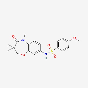 4-methoxy-N-(3,3,5-trimethyl-4-oxo-2,3,4,5-tetrahydrobenzo[b][1,4]oxazepin-8-yl)benzenesulfonamide