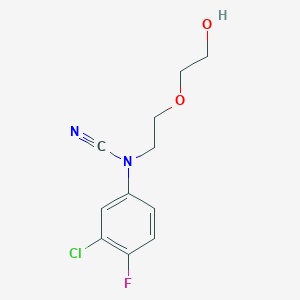 2-{2-[(3-Chloro-4-fluorophenyl)(cyano)amino]ethoxy}ethan-1-ol