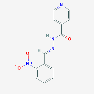 molecular formula C13H10N4O3 B274059 2-Nitrobenzaldehyde isonicotinoyl hydrazone 