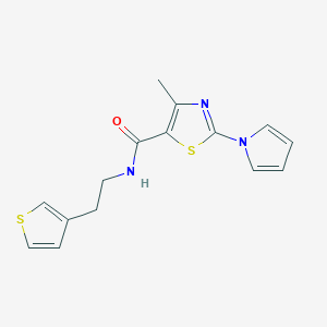 4-methyl-2-(1H-pyrrol-1-yl)-N-(2-(thiophen-3-yl)ethyl)thiazole-5-carboxamide