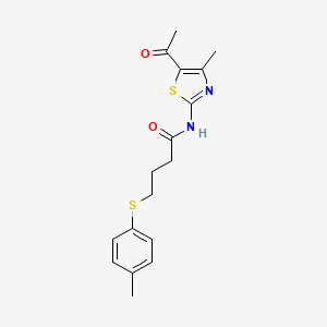 molecular formula C17H20N2O2S2 B2740595 N-(5-乙酰-4-甲基噻唑-2-基)-4-(对甲苯硫)丁酰胺 CAS No. 941877-73-2