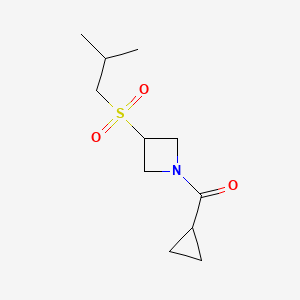 molecular formula C11H19NO3S B2740607 Cyclopropyl(3-(isobutylsulfonyl)azetidin-1-yl)methanone CAS No. 1797845-51-2