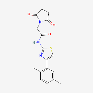 N-(4-(2,5-dimethylphenyl)thiazol-2-yl)-2-(2,5-dioxopyrrolidin-1-yl)acetamide