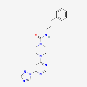 molecular formula C20H24N8O B2740615 4-(6-(1H-1,2,4-三唑-1-基)嘧啶-4-基)-N-(3-苯基丙基)哌嗪-1-甲酰胺 CAS No. 1788557-72-1