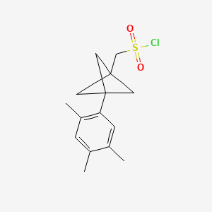 molecular formula C15H19ClO2S B2740616 [3-(2,4,5-Trimethylphenyl)-1-bicyclo[1.1.1]pentanyl]methanesulfonyl chloride CAS No. 2287334-51-2