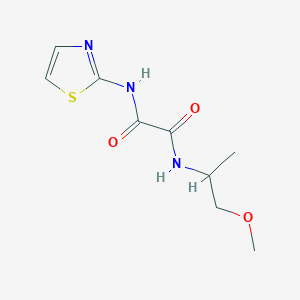 molecular formula C9H13N3O3S B2740617 N1-(1-methoxypropan-2-yl)-N2-(thiazol-2-yl)oxalamide CAS No. 920386-51-2