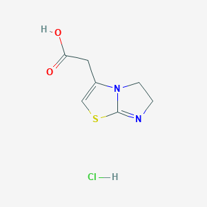 molecular formula C7H10ClN2O2S B2740619 5,6-二氢咪唑[2,1-b][1,3]噻唑-3-基乙酸盐酸盐 CAS No. 76629-21-5
