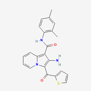 molecular formula C22H19N3O2S B2740621 2-amino-N-(2,4-dimethylphenyl)-3-(thiophene-2-carbonyl)indolizine-1-carboxamide CAS No. 898453-04-8