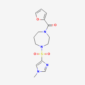 furan-2-yl(4-((1-methyl-1H-imidazol-4-yl)sulfonyl)-1,4-diazepan-1-yl)methanone