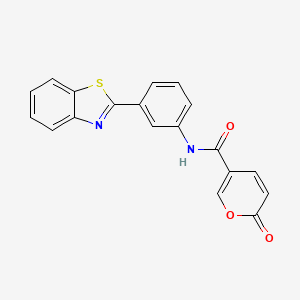 molecular formula C19H12N2O3S B2740629 N-(3-(benzo[d]thiazol-2-yl)phenyl)-2-oxo-2H-pyran-5-carboxamide CAS No. 1234813-33-2
