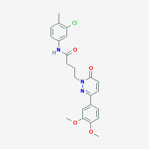 molecular formula C23H24ClN3O4 B2740631 N-(3-氯-4-甲基苯基)-4-(3-(3,4-二甲氧基苯基)-6-氧代吡啶并[1,6H]-基)丁酰胺 CAS No. 953164-36-8