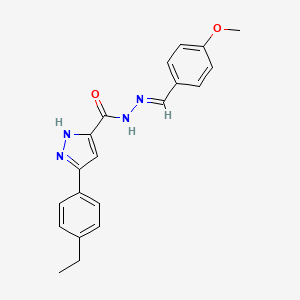 3-(4-ethylphenyl)-N'-[(E)-(4-methoxyphenyl)methylidene]-1H-pyrazole-5-carbohydrazide