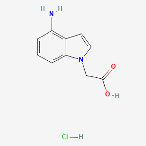 molecular formula C10H11ClN2O2 B2740639 2-(4-Amino-1H-indol-1-yl)acetic acid hydrochloride CAS No. 2174002-36-7