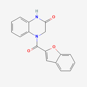 molecular formula C17H12N2O3 B2740662 4-(1-Benzofuran-2-carbonyl)-1,3-dihydroquinoxalin-2-one CAS No. 851879-54-4