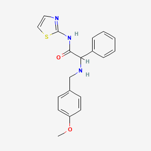 2-[(4-methoxybenzyl)amino]-2-phenyl-N-(1,3-thiazol-2-yl)acetamide