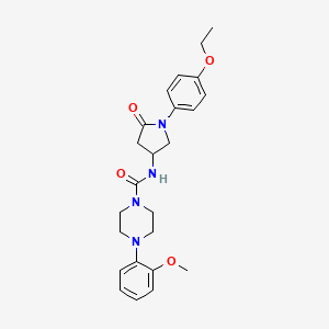 molecular formula C24H30N4O4 B2740672 N-[1-(4-ethoxyphenyl)-5-oxopyrrolidin-3-yl]-4-(2-methoxyphenyl)piperazine-1-carboxamide CAS No. 894010-80-1
