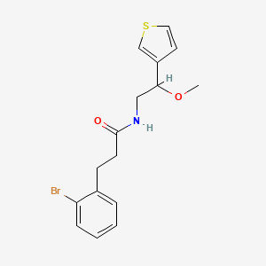 molecular formula C16H18BrNO2S B2740675 3-(2-溴苯基)-N-(2-甲氧基-2-(噻吩-3-基)乙基)丙酰胺 CAS No. 1797214-27-7